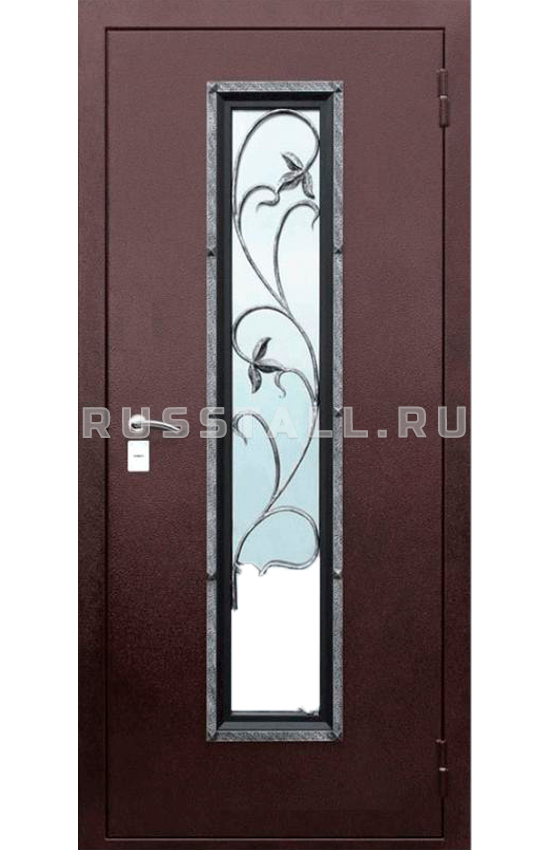 Порошковая входная дверь с МДФ RS15