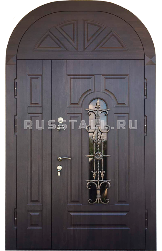 Парадная арочная входная дверь RS140