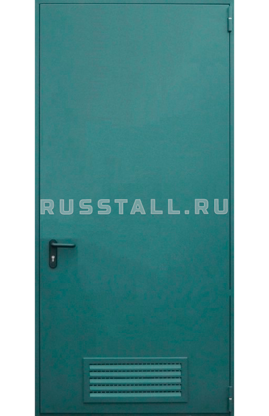 Входная дверь с жалюзийной решеткой в котельную RS114