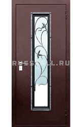 Железная входная дверь для дачи RS15 - Изображение